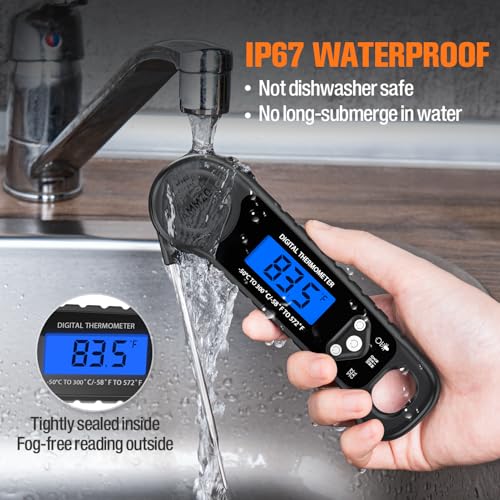 Image of AMMZO Meat Thermometer Digital, Instant Read Food Thermometer for Cooking, Grilling, Baking, Frying & Candy Making, Essentials Kitchen Gadgets Accessory, Gifts for Men Women Dad Mom Birthday