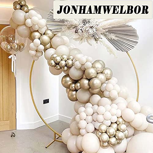 Image of Jonhamwelbor Sand White Balloons 12 inch 100 Pack