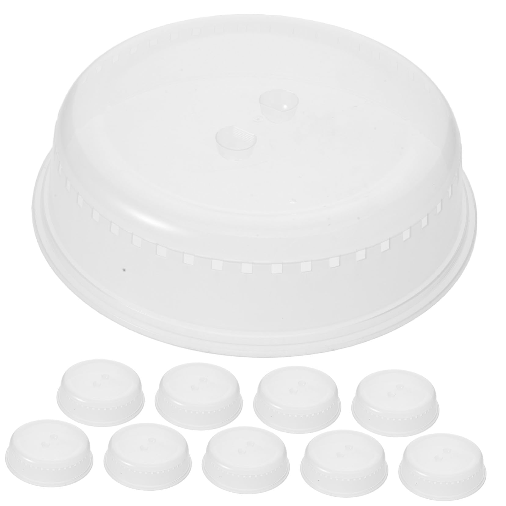 COLLBATH 10 Piezas Tapas para Microondas Reutilizables Cubiertas Protectoras Salpicaduras para Cuencos Material Transparente para y Limpieza Cocina