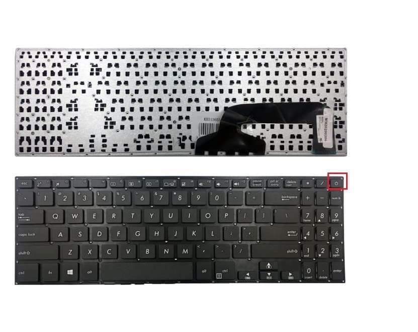 Image of Keyboard for Asus Vivobook X507UA /X507MA Laptop with ON Off Key Black Color