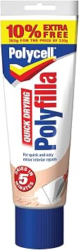 Polycell Multi Purpose Quick Drying Polyfilla 330g Plus 10% Tube
