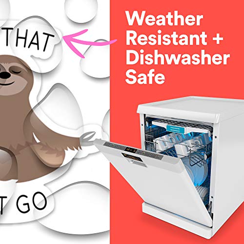 Let That Shit Go Sticker Meditating Sloth Funny Vinyl 4" X 4" For Laptop Water Bottle Phone Car #TOP3