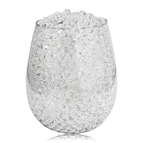 YIQUDUO 140,000 Clear Water Beads for Vases, Transparent Water Gel Beads Vase Filler for Floating Pearls, Floating Candle Making, Wedding Centerpiece Table Decorations Floral Arrangement