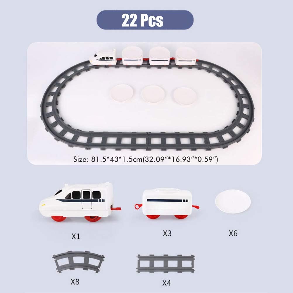 Rotating Sushi Toy Electric Revolving Sushi Rail Train Set Kids Role-Playing, Train Goes Around Rotating Sushi Tray Household Rail Conveyor Belt Rotating Table for Sushi Display Table Swing Plate