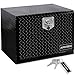 ARKSEN 24 Inch Heavy Duty Aluminum Diamond Plate Tool Box Pickup Truck ATV Durable Underbody Trailer Storage Lock W/Key, Black