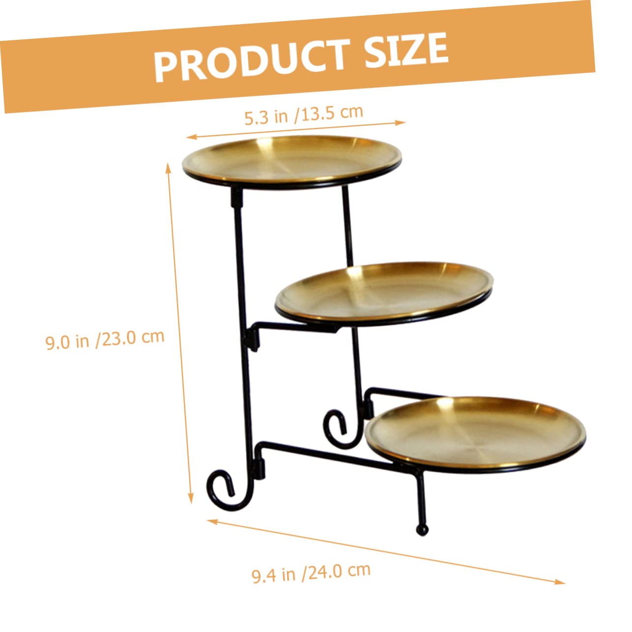 Vassoio Decorativo in Acciaio Inox Piatto da Portata per Snack e Frutta Organizer Alimenti Multiuso per Tavolo o Scrivania