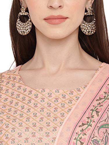 Image of Vbuyz Women Foil Print & Gota Patti Work Straight Cotton Salwar Suit | Straight Kurta Pant Dupatta | Kurta Set with Dupatta for Women | Suit Set | Ethnic Set | Printed Kurta Set