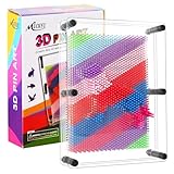 MICKYU Pin Art Board Game 3D Large Size Desk Toy Sculpture for Children Adults 6 x 8 inches, Colorful