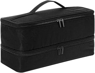 1 Piece Universal Double-Layer Carrying Case Travel Case Portable Storage Case Black Carrying Case