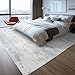Lbris Washable Rugs 8x10 Area Rugs for Living Room- Modern Abstract Rugs for Bedroom,Dining Room, Large Soft Low Pile Carpet with Non Slip Rubber Backing,Neutral Accent Rug for Nursery Home Office