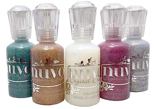 Nuvo Bundle of 5 Glitter Drops - Ruby Slipper, Emerald City, Golden Sunset, Silver Moondust and White Blizzard