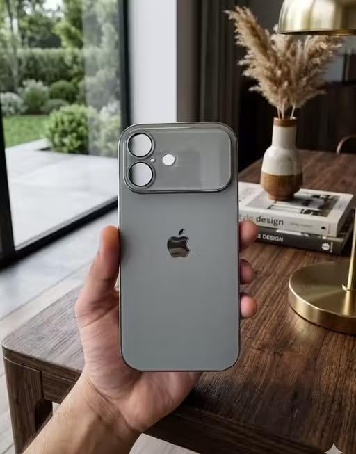 Docile Back Cover Compatible for iPhone 17 with Logo (Grey)-image-28