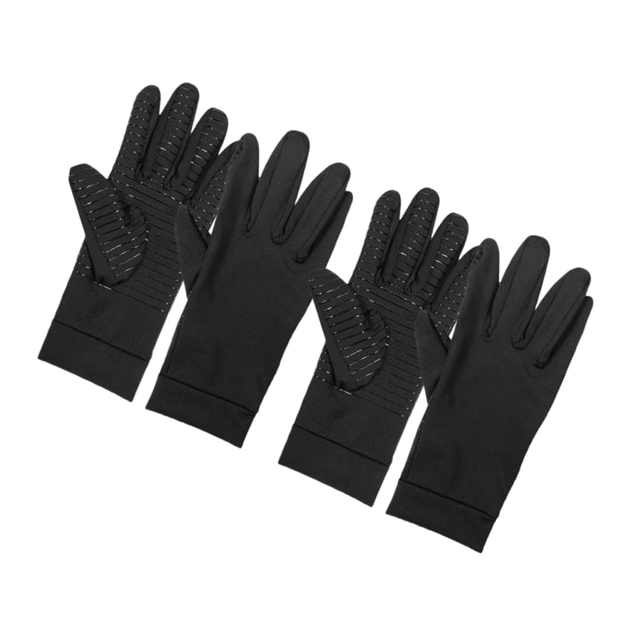Gogogmee Elastic Full Finger Cycling Gloves Non-Slip Silicone Compression Hand Gloves for Men Winter Fitness