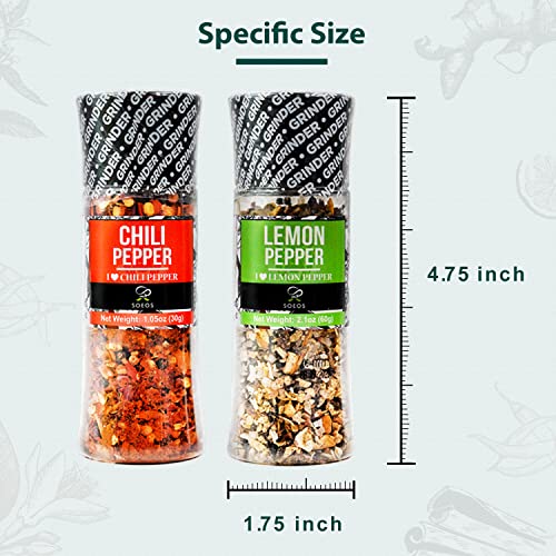 Soeos Spice Seasoning Set Of 9 With Integrated Grinders thumb #8