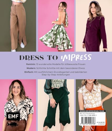 Einfach wow nähen: Feminine Kleidung für jeden Anlass mit @thisiskachi: Stylische Mode aus Baumwollstoffen, Leinen, Satin und mehr – Mit 6 Schnittmusterbogen | in den Größen 34–44