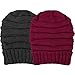 2 Pack Womens Slouchy Beanie Winter Knit Soft Hat for Women and Men