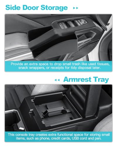 Image of CDEFG 7Pcs for 2025 2026 Toyota 4Runner Center Console Organizer for 2026 Toyota 4Runner Accessories Middle Console & Front Row Passenger Side Storage Box & Cup Holders & Rear Door Storage Pockets