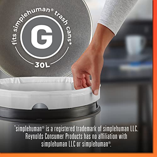 Hefty Made To Fit Trash Bags, Fits Simplehuman Size G (8 Gallons), 100 Count (5 Pouches Of 20 Bags Each) #TOP1