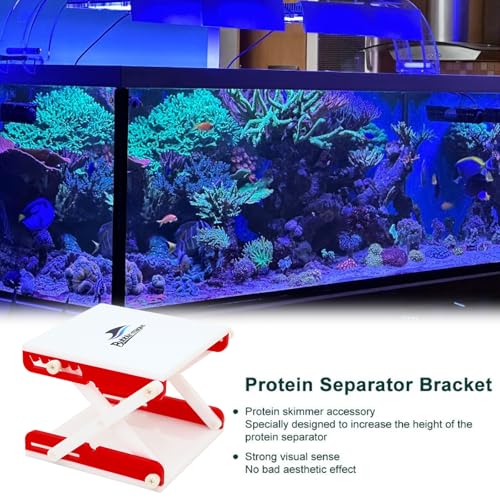 Image of Bubble Magus Multi Function Stand, Skimmer Stand, Acrylic Bracket, Adjustable Height Skimmer Stand Protein Skimmer Accessories for Saltwater Fish Tanks (Red)