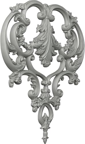 Miniatura 2 de Ekena Millwork 21 14 pulgadas de ancho x 25 58 pulgadas de alto x 1 14 pulgadas de diámetro Kinsley Center Onlay (paquete de 4)