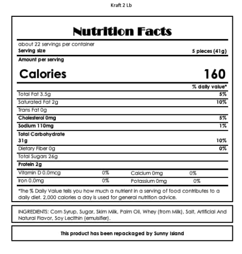 Miniatura 6 de Kraft Americas Classic Chewy Vanilla Caramel Squares Candy envueltos individualmente bolsa de 2 libras