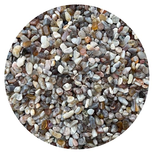 Image of GAF TREASURES 2 oz Lot Natural Botswana Agate Semi Tumbled Gemstone Chips, Crushed Mini Crystals, Undrilled Crystal Chips