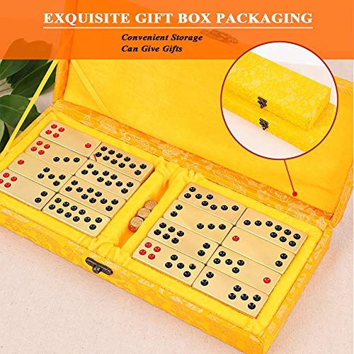 Juego de Dominó Pai Gow de Latón Exquisito y Pequeño miniatura 4