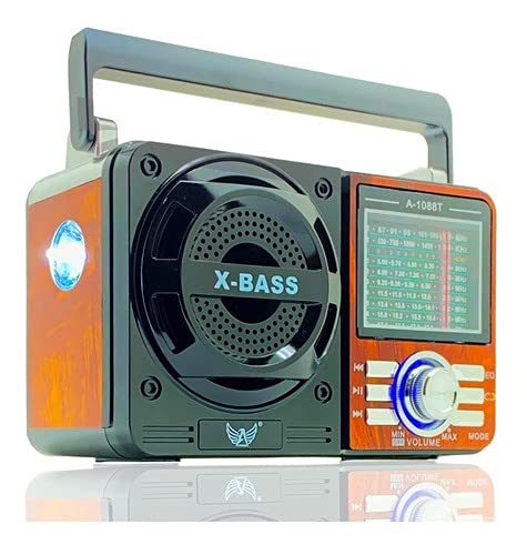Rádio Am Fm Retrô Vintage Portátil Caixa Som Usb Mp3 Pendriv