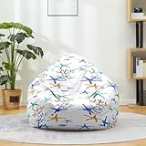 DISEÑO: Forma redonda clásica con asiento profundo para crear una forma de silla de respaldo alto con cremallera extra larga y asa para facilitar el transporte. Se integra armoniosamente en salas de estar, dormitorios o cualquier rincón acogedor. Añade elegancia y funcionalidad a tus muebles de salón con nuestro sofá puff.