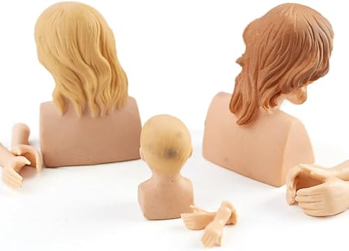 Miniatura 10 de Factory Direct Craft Belén de vinilo con cabeza y brazos de muñeca Wisemen José, María, Bebé Jesús y 3 Wisemen, belén de bricolaje, adornos de