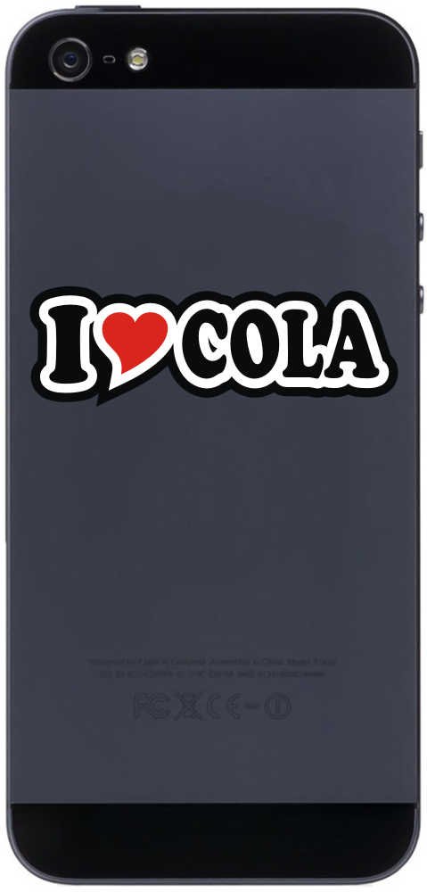 INDIGOS UG I Love Heart Decal Sticker Mobile Phone Skin 50 mm I Love Cola