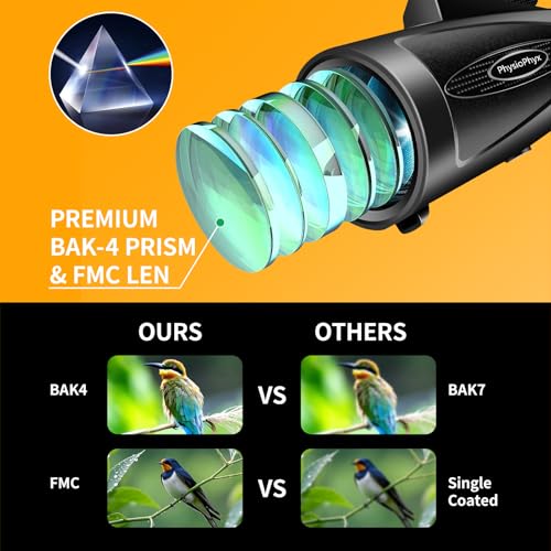 undefined Monocular Telescope 80x100 HD Monoculars for Adults with Tripod & Phone Adapter, Monoculars for Bird Watching Stargazing Camping Hiking Hunting Wildlife Travel-Black の商品画像 2