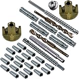 Die Kordelgewindestangen sind für alle gängigen Kernbohrständer geeignet | Details Beton: Durchmesser: 17 mm; Gesamtlänge: 200 mm; Gewindelänge: 25 mm | Details Mauerwerk: Durchmesser: 17 mm; Gesamtlänge: 250 mm; Gewindelänge: 80 mm