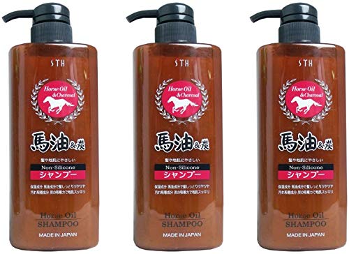 Amazon | エスティヒッツ 【まとめ買い】馬油&炭シャンプー 600ml【×3