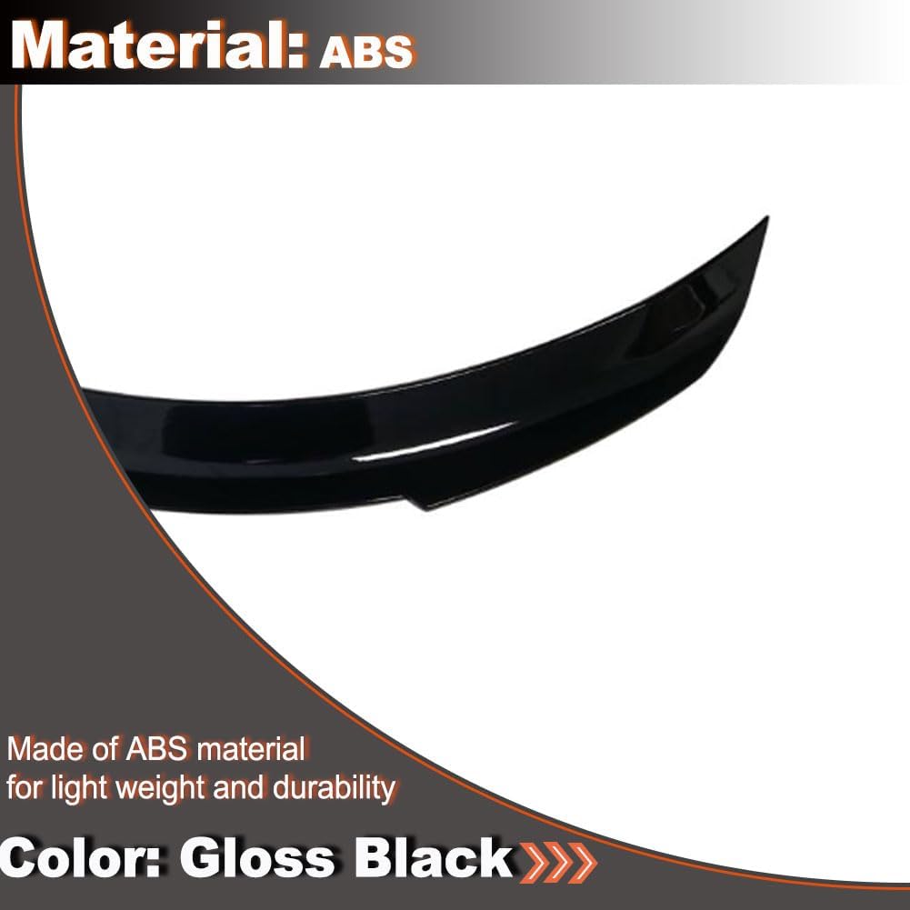 Gloss Black Trunk Spoiler for Infiniti Q60 Q60S Coupe 2016-2022 ABS Rear Boot Lid Highkick Wing Lip Factory Outlet