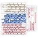 BowJian Custom Keycaps SA Profile 246 Keys Kit ABS Double-Shot Keycap for ANSI & ISO Layout Mechanical Keyboards, Compatible with 60%/65%/75%/80% 100% Custom Keyboards (Bubble)