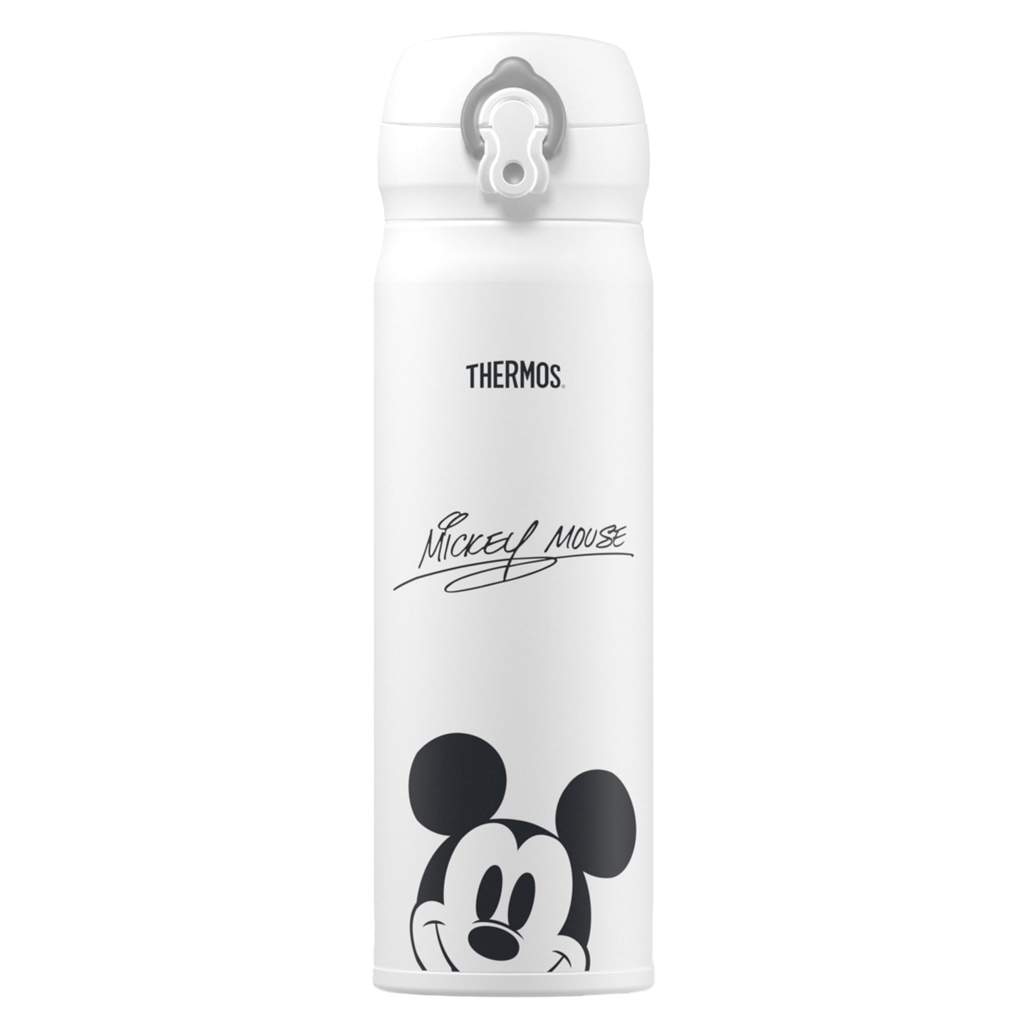 Thermos Mickey Mouse - Disney Signature Direct Drink Flask (470Ml) Reusable Insulated Stainless Steel Thermal Coffee Cup, Hot Or Cold Drinks, Vacuum Sealed Water, Leak-Proof Lid, 10Hr Hot/24Hr Cold