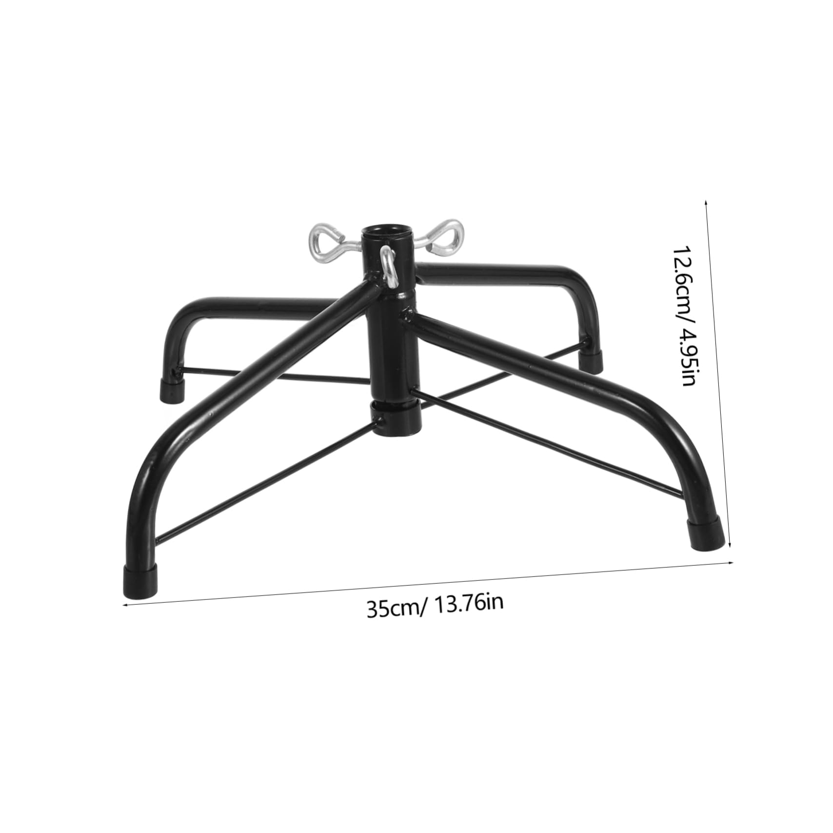 WHAMVOX 35cm Christmas Tree Base Metal Tree Stand Mat and Sturdy for Mini Artificial (Blackish)