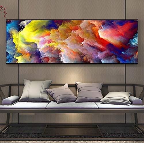 Art abstrait nuages colorés impression sur toile de grande taille haut rendu pour mur
