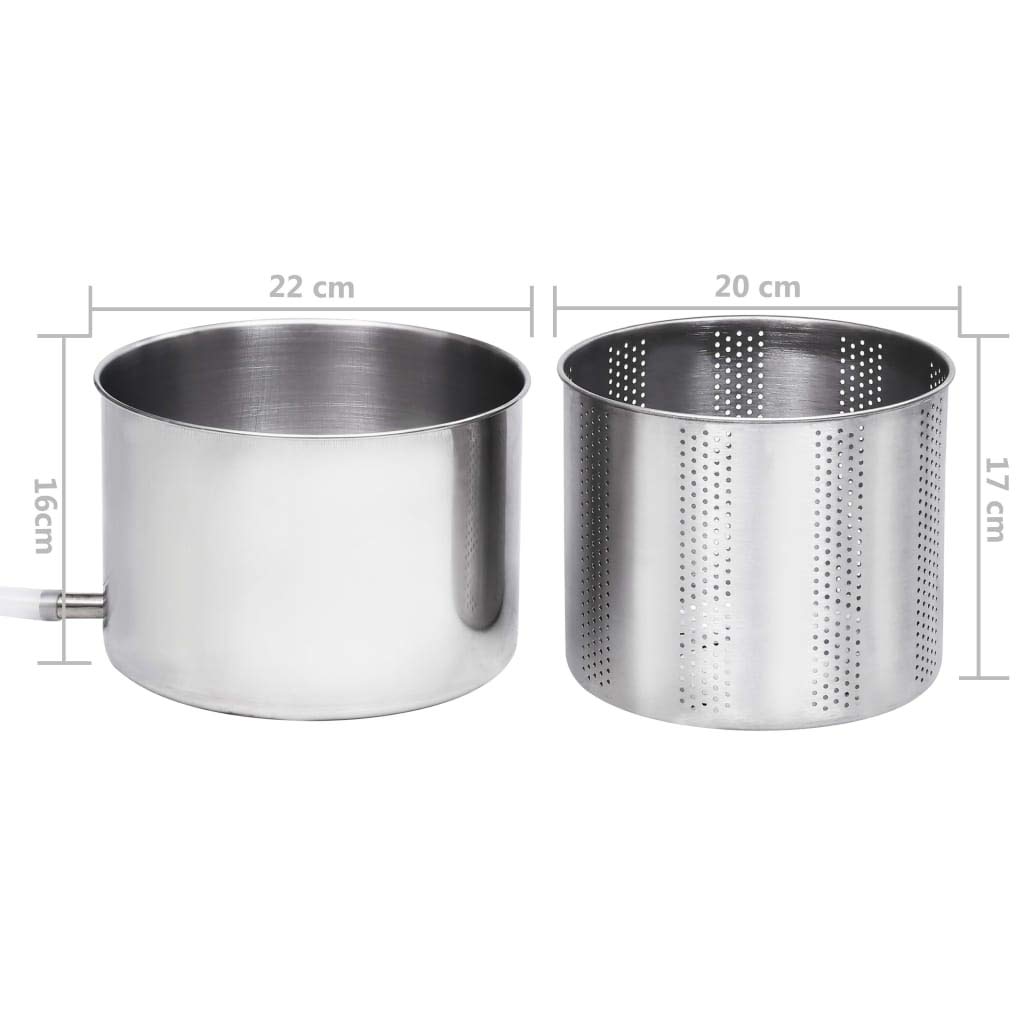 Generico Torchio per Frutta e Vino in Acciaio Inox 6 L,Arte e Svago,Hobby e Arti Creative,Produzione casalinga di Birra e Vino,Produzione di vino-146897
