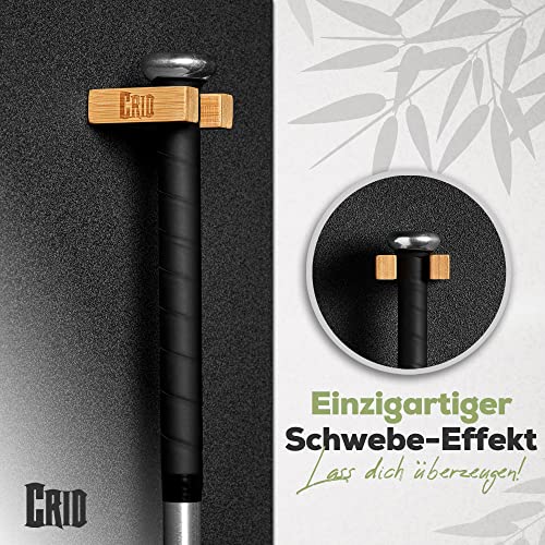 CRID Baseballschläger Wandhalterung - Bambus Wandhalterung in minimalistischem Design, 100% natürlicher Rohstoff, robuste Ausführung, inkl. Montage-Set, zum Aufhängen von Base- und Softball Schlägern