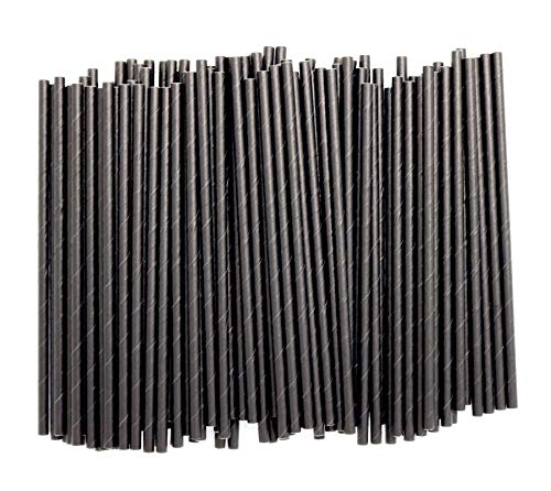 Pitillos de papel biodegradables pack 400 negro miniatura 2