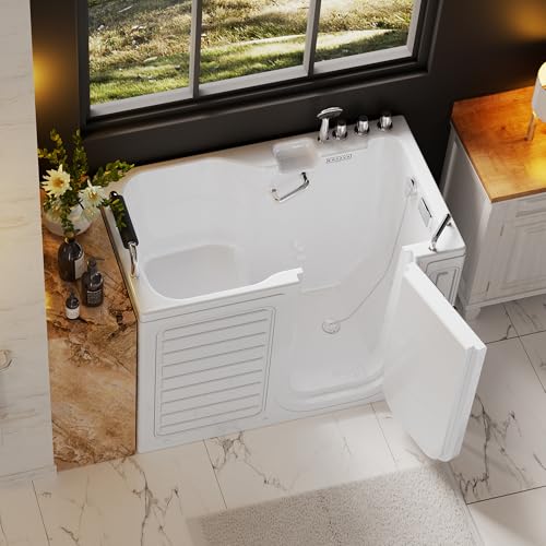 Empava Walk-In Tub, Japanese Soaking Bath, Right Outward Door, Low Threshold, Slip-Resistant, Built-in Seat, Fast Drain, Handrails, Easy Access for Seniors & Mobility-Impaired,54" - Image 3