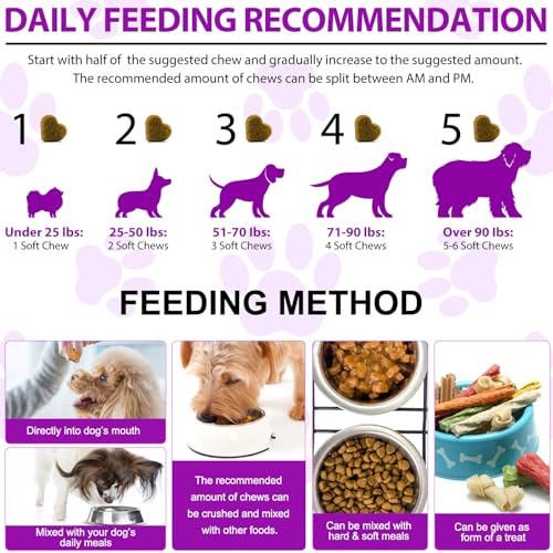 15 en 1 Dog Multivitamin Treats, para apoyar la salud: piel, caderas y articulaciones, salud intestinal, tabletas masticables multivitamínicas para perros de todas las razas (30 masticables con sabor - imagen 7