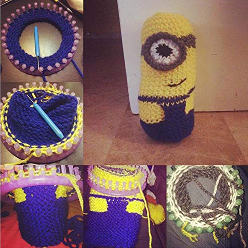 Wayion Knitting Loom Set With Hook Needle Kit Yarn Cord Knitter 4 Hat Looms Long Knitting Loom Diyfor Scarf Sweater Shawl Blankets #TOP7