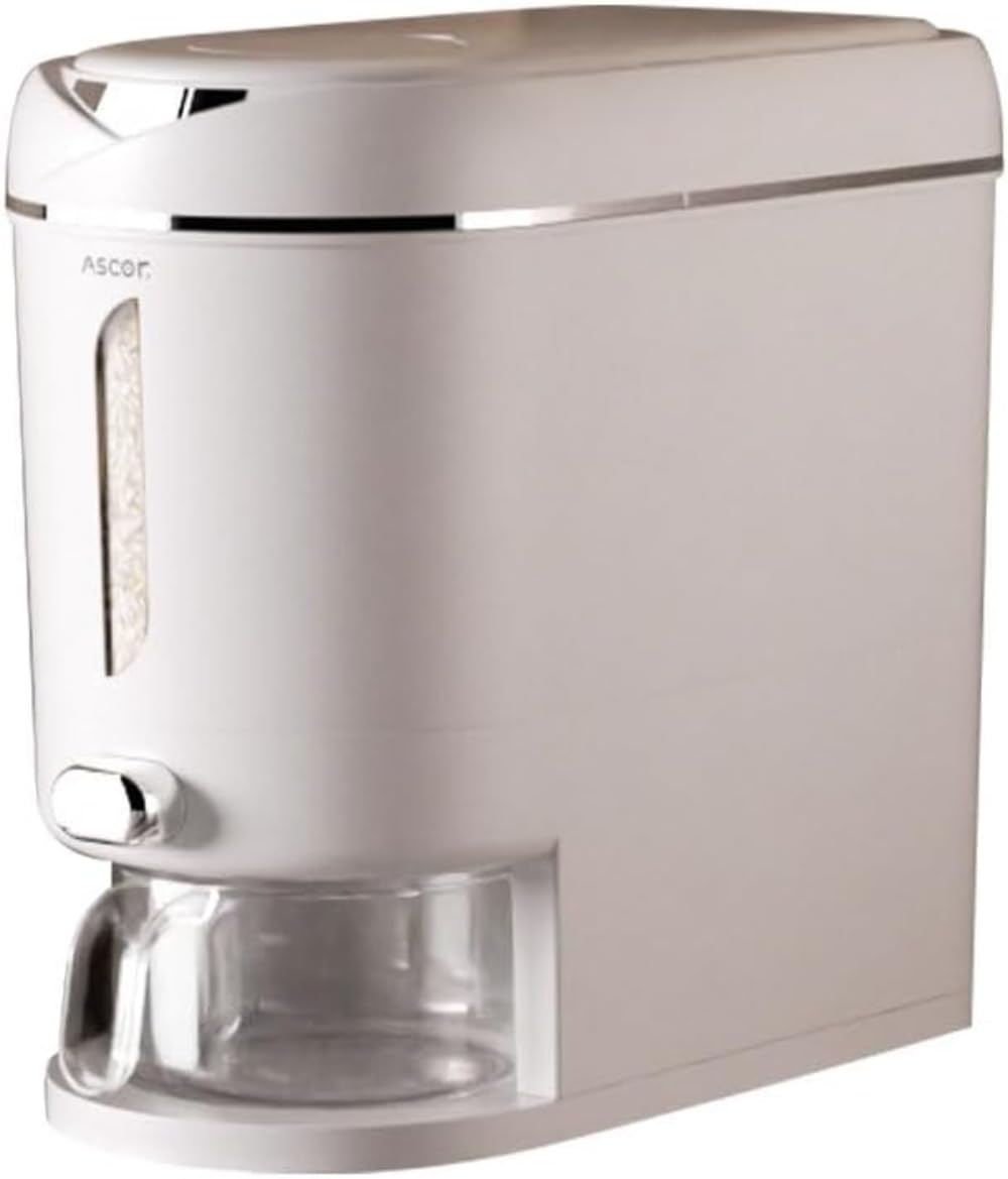 BHYGNVFIP(Tiny Store) Rice Bin, Rice Storage Basket, Rice Cage, Rice Storage Container, Ultra-thin, Push Button Type, 5kg, 10kg, Compatible with Unwashed Rice, Rice Bin Box, Kitchen, Compact, Space 5kg gray