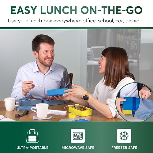 Umami Bento Box Adult All-in-1 w/4 Utensils, 100% Leakproof - Image 3