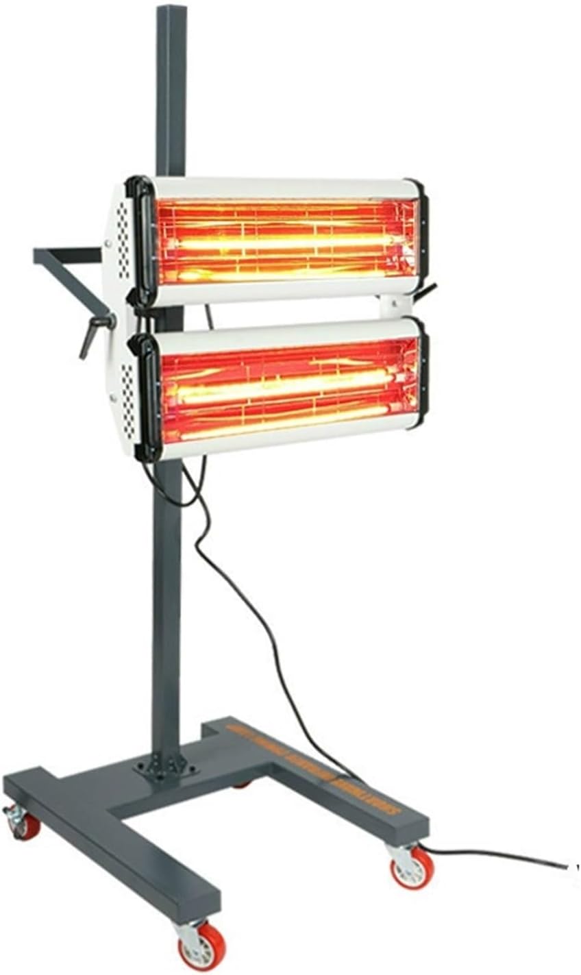 Infrared Paint Drying Lamp 2200W Shortwave Curing Heat Lamp Multifunctional for Car Body Repair, Paint Baking and Drying, Ideal for Auto Repair and Restoration
