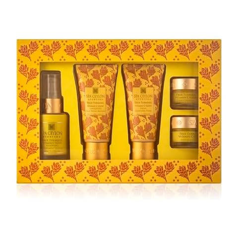 SPA CEYLON TRUE TURMERIC - FACE CARE ESSENTIALS SET | Spa Gift for Wellness | Face Care Essentials Set with Beauty Ritual | Body Care Cover