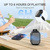 Xinborry Wearable Speaker, IPX7 Clip-On Portable, BT 6.0, TWS, Hands-Free — image 6
